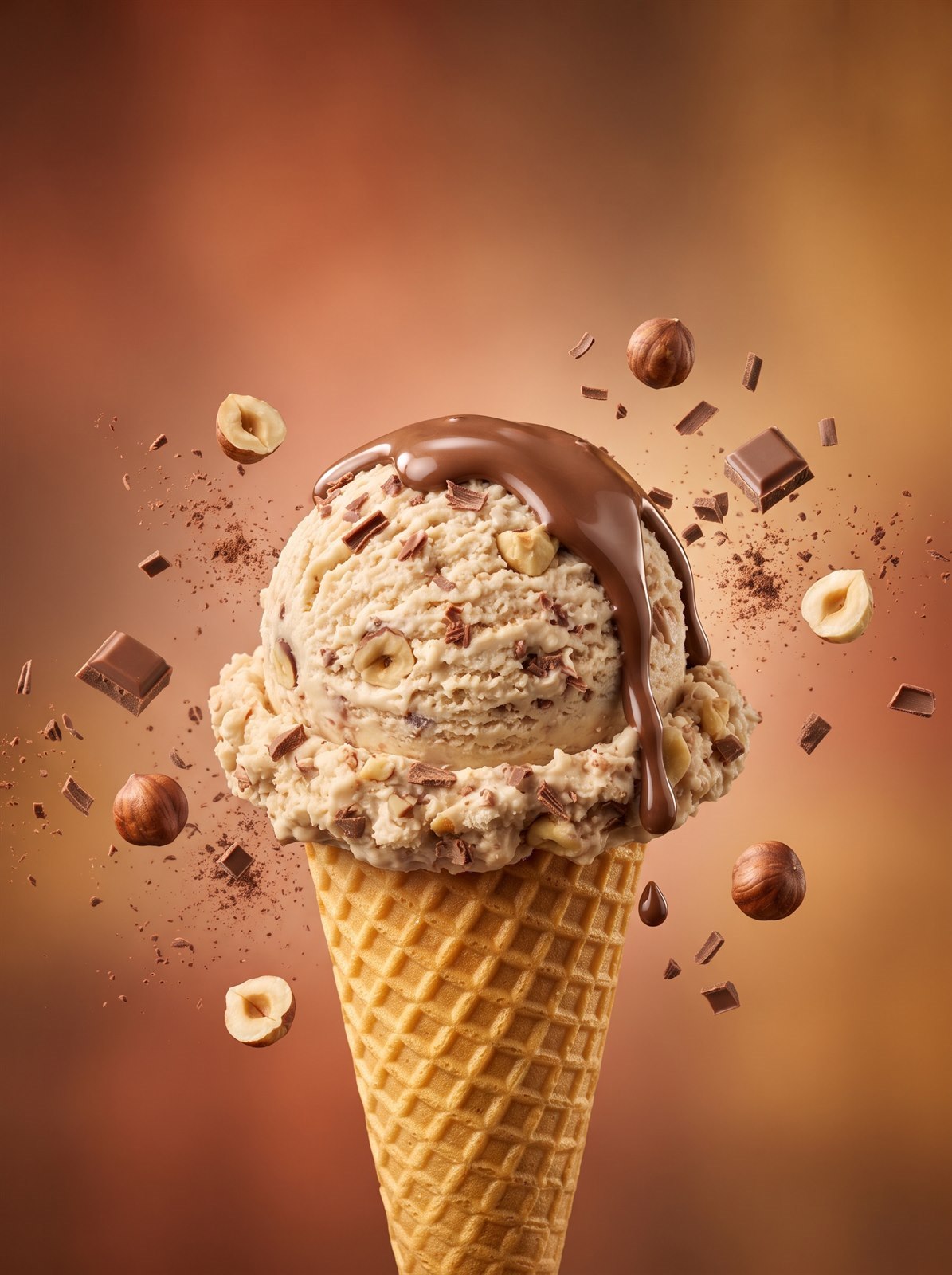 Sorvete sabor Ferrero Rocher Moara